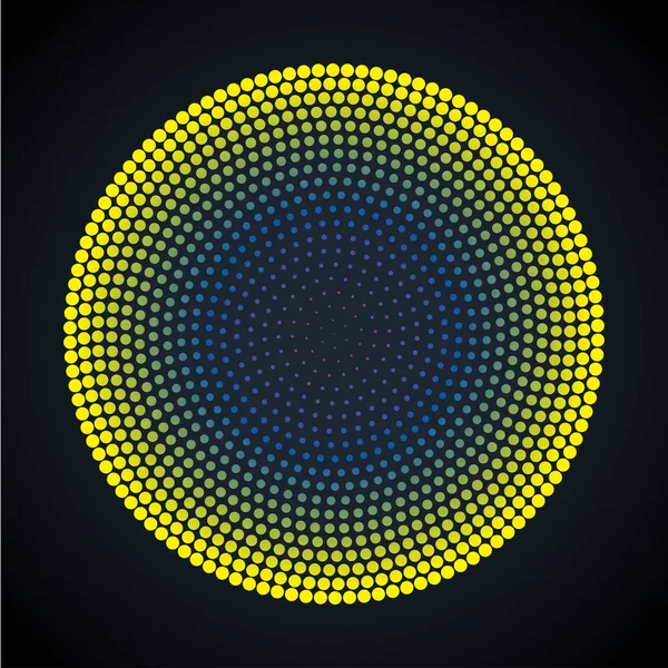 Fondo punteado círculo abstracto. Ilustración vectorial — Archivo Imágenes Vectoriales
