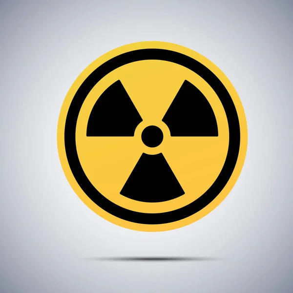 Symbole d'avertissement de rayonnement. Panneau d'alerte nucléaire. Icône vectorielle — Image vectorielle