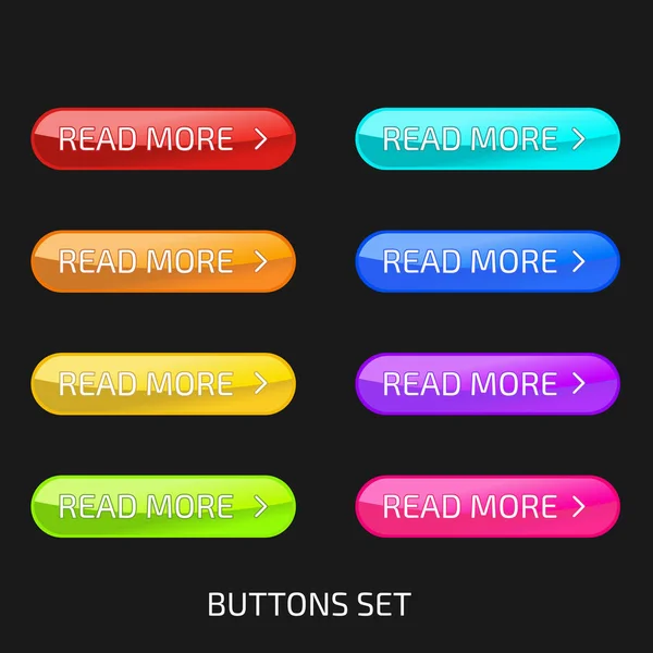 Ensemble de boutons en verre coloré. Éléments de conception Web — Image vectorielle