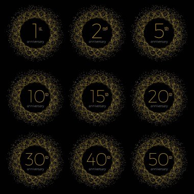 Bir dizi altın yıldönümü amblemi