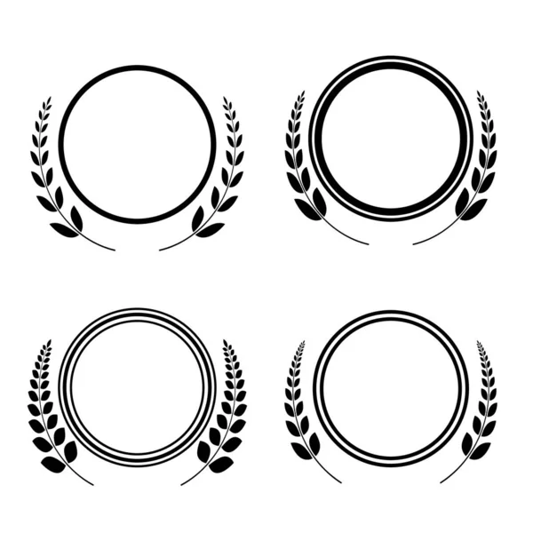 Laurel corona marcos colección de símbolos. Elementos de diseño vectorial . — Archivo Imágenes Vectoriales