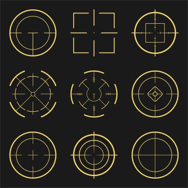 Hedef çerçeve koleksiyonu. Vektör hedef belirlendi