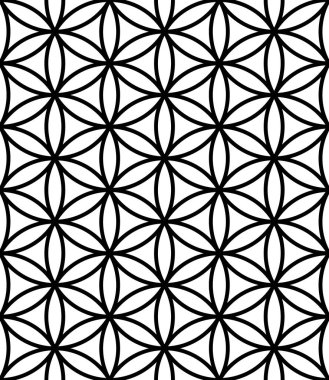 Yaşamın çiçeği kusursuz desen. Ruhsal arka plan. Kutsal ezoterik sembol