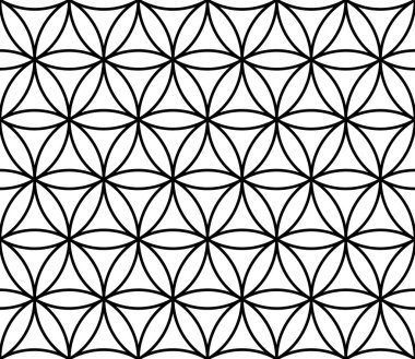 Yaşamın çiçeği kusursuz desen. Ruhsal arka plan. Kutsal ezoterik sembol