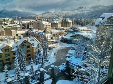 Whister village in winter.