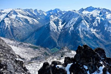 Görünümü form dağın tepesinde.