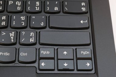 Makro boş dizüstü bilgisayar klavyesi