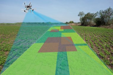 Tarım için robot, araştırma analizi, güvenlik, kurtarma, tarama toprak hidrasyon izleme teknolojisi, arazi gibi çeşitli alanlarda kullanıma robot, sorun verim ve tablet akıllı çiftçi veri göndermek
