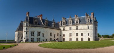 Amboise Kalesi. Loire nehir. Küçük kasaba. Fransa.