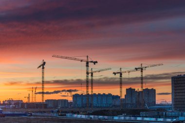 Olağandışı sunset bulvarında Murino, Saint-Petersburg, Rusya Federasyonu
