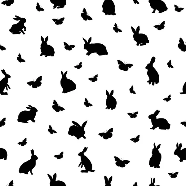 Siyah tavşanlar ve kelebekler