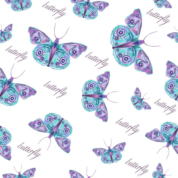 Blauwe vlinders patroon — Stockfoto