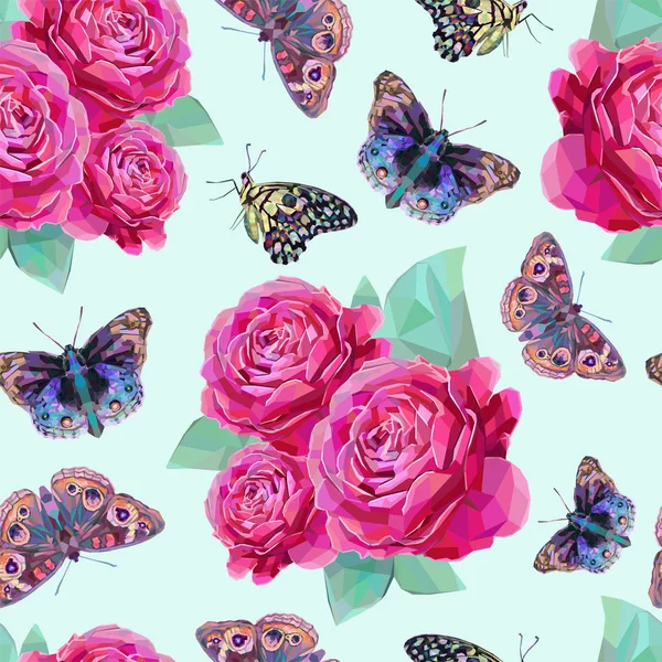 Rozen en vlinders — Stockfoto