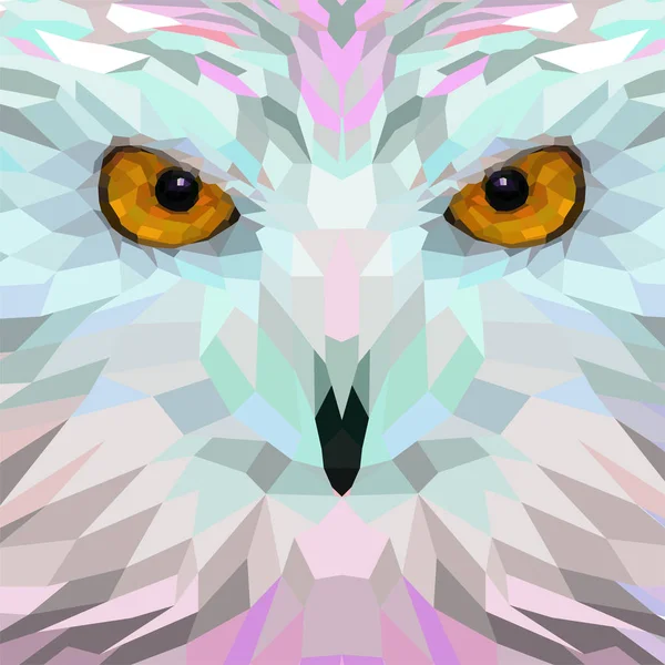 Owl portrait, texture,print for textile, fabric, paper — Stock Photo, Image