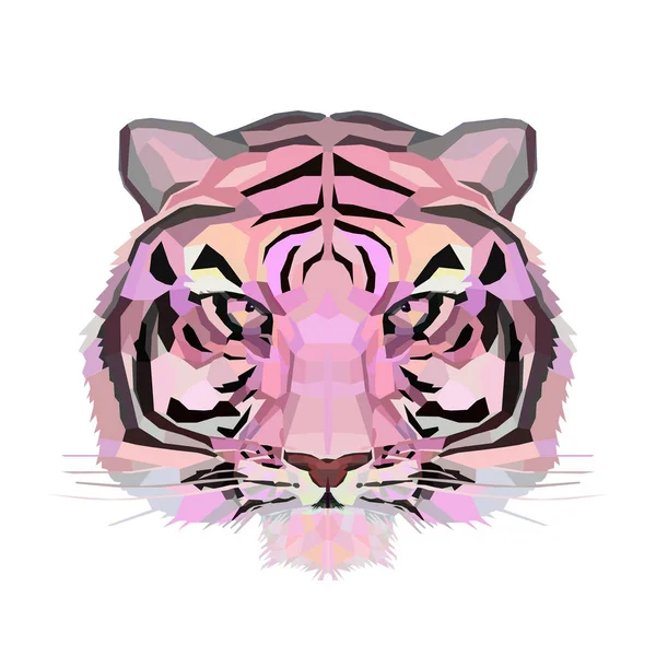 Hayvan, pembe kaplan kafa soyut