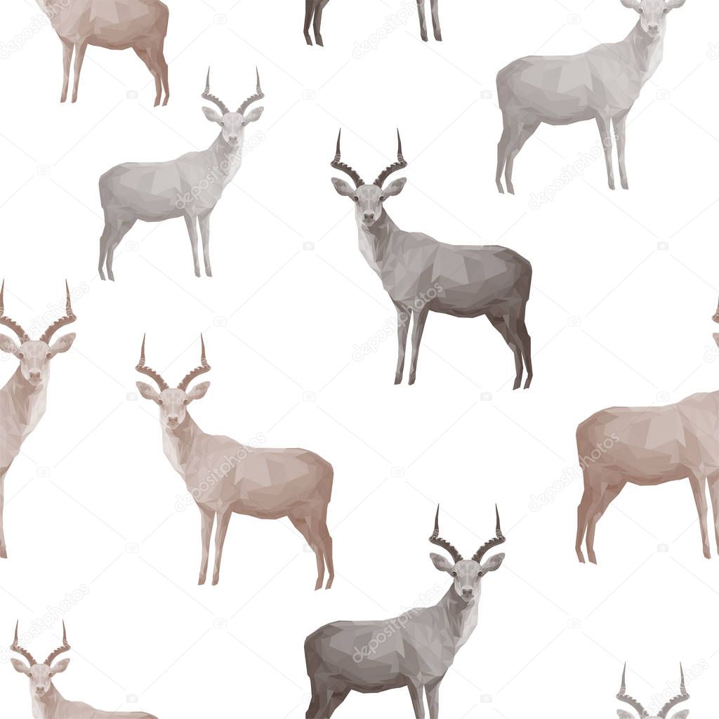 Colorful antelopes , repeat pattern