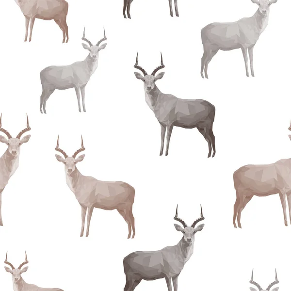 Antilopes colorées, motif répété — Image vectorielle
