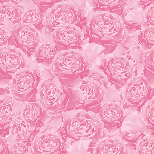 Abstract Rosa Rosas Raster Repetir Fundo Textura Baixo Estilo Poli — Fotografia de Stock