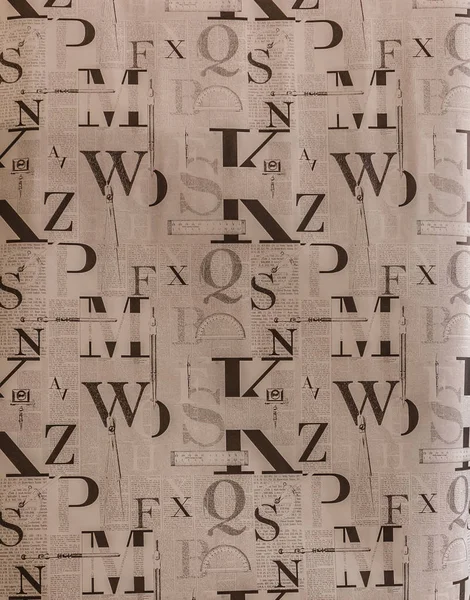 Безшовний візерунок з літерами алфавіту у випадковому порядку Стокова Картинка
