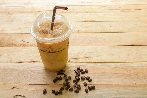 Iced Coffee  On Wooden  Background — Stock Photo, Image