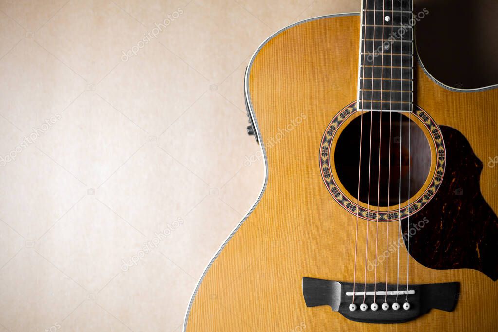 Acoustic guitar that is classic and beautiful