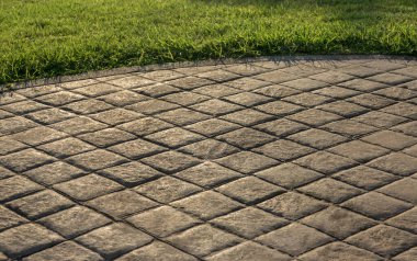 Damgalı beton kaldırım kaldırım kaldırım taşları deseni