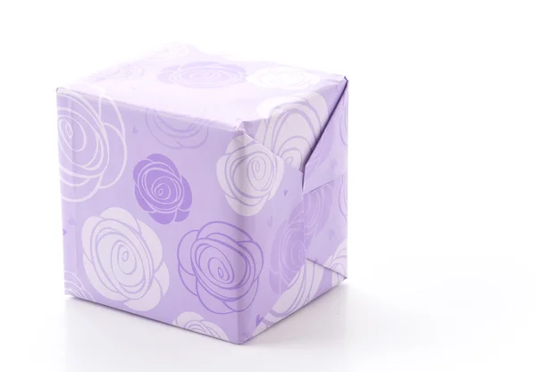 Gift box on white background — Stock Photo, Image