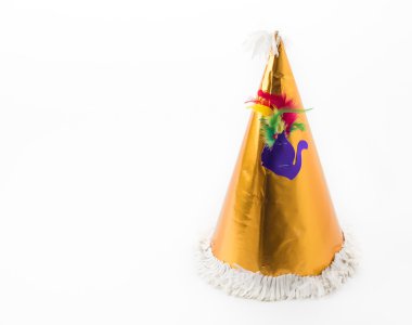 Beyaz arka planda parti şapkası