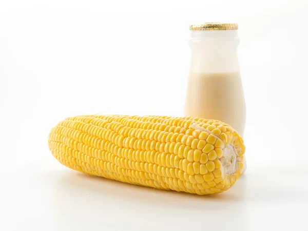 Corn milk on white background — Stock Photo, Image