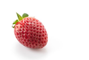 Beyaz arka planda taze çilek