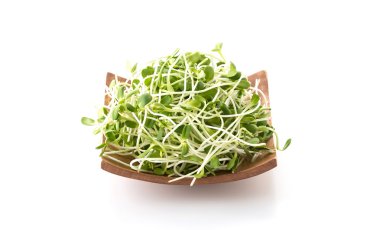 Beyaz arka plan ayçiçeği lahanası