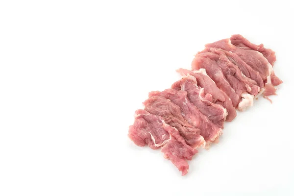 Fetta di maiale su sfondo bianco — Foto Stock