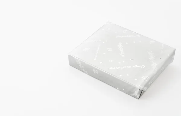 Gift box on white background — Stock Photo, Image