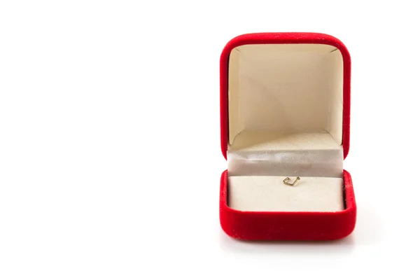 Beyaz arkaplanda mücevher kutusu — Stok fotoğraf