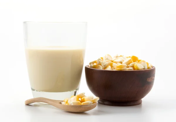 Corn milk on white background — Stock Photo, Image