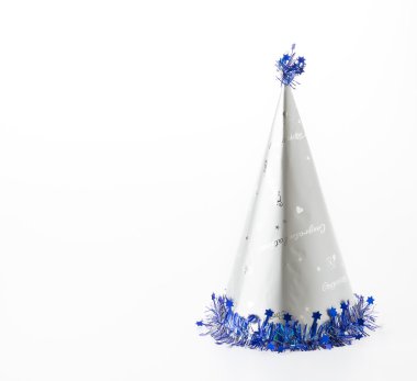 Beyaz arka planda parti şapkası