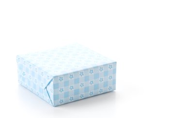 Beyaz arkaplanda hediye kutusu