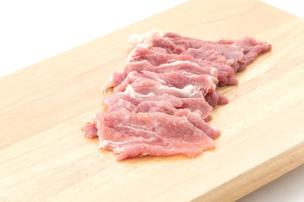 Slice pork on white background — Stock Photo, Image