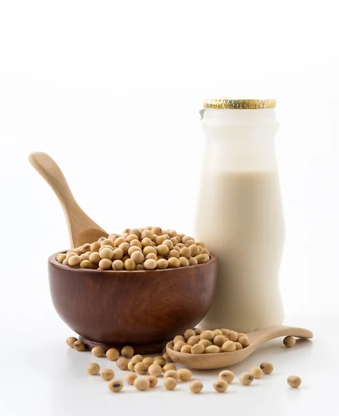 Soy milk on white background — Stock Photo, Image