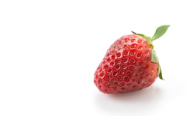 Beyaz arka planda taze çilek