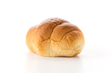 Ekmek rulosu beyaz arkaplanda