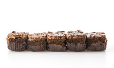 Beyaz arka planda yumuşak pasta