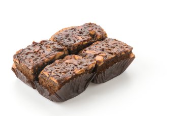 Beyaz arka planda yumuşak pasta