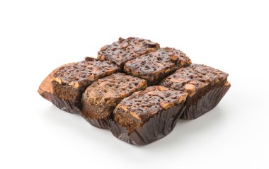 Beyaz arka planda yumuşak pasta