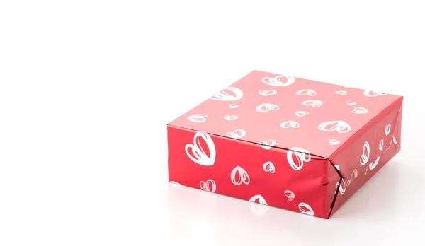 Gift box on white background — Stock Photo, Image