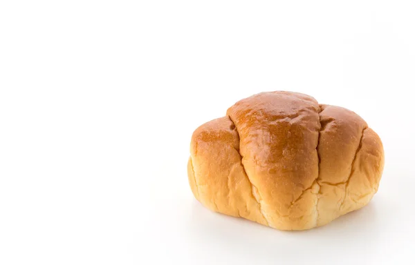 Хлеб рулон на белом фоне — стоковое фото
