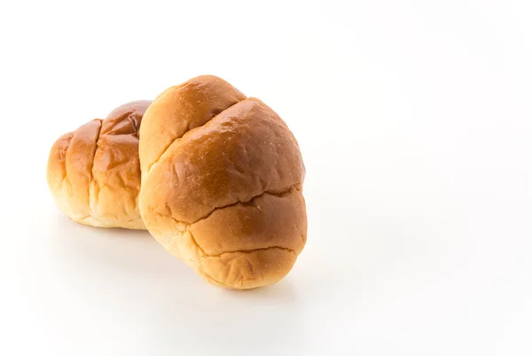 Ekmek rulosu beyaz arkaplanda — Stok fotoğraf