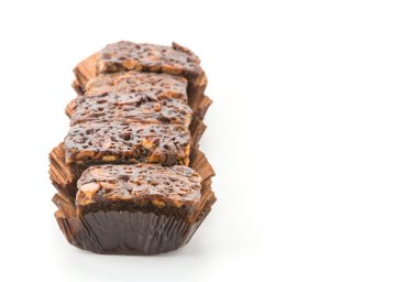 Beyaz arka planda yumuşak pasta