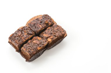 Beyaz arka planda yumuşak pasta