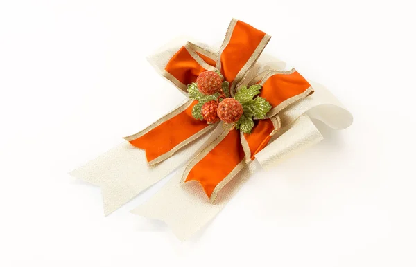 Christmas bow on white background — Stock Photo, Image